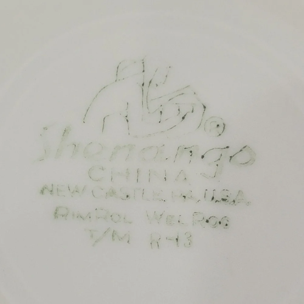 Shenango China Chardon Rose Saucers (5) ~ Vintage 1950s ~ Restaurant Ware ~ GUC